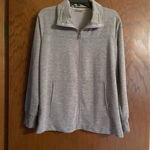 Three hearts gray zip front sweat jacket